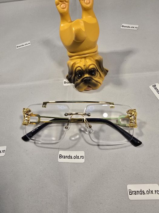 Cartier, Gold Frame, Transparent Lenses, 8809